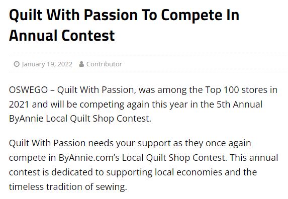 2022-01-13-Quilt-With-Passion-Oswego-County-News